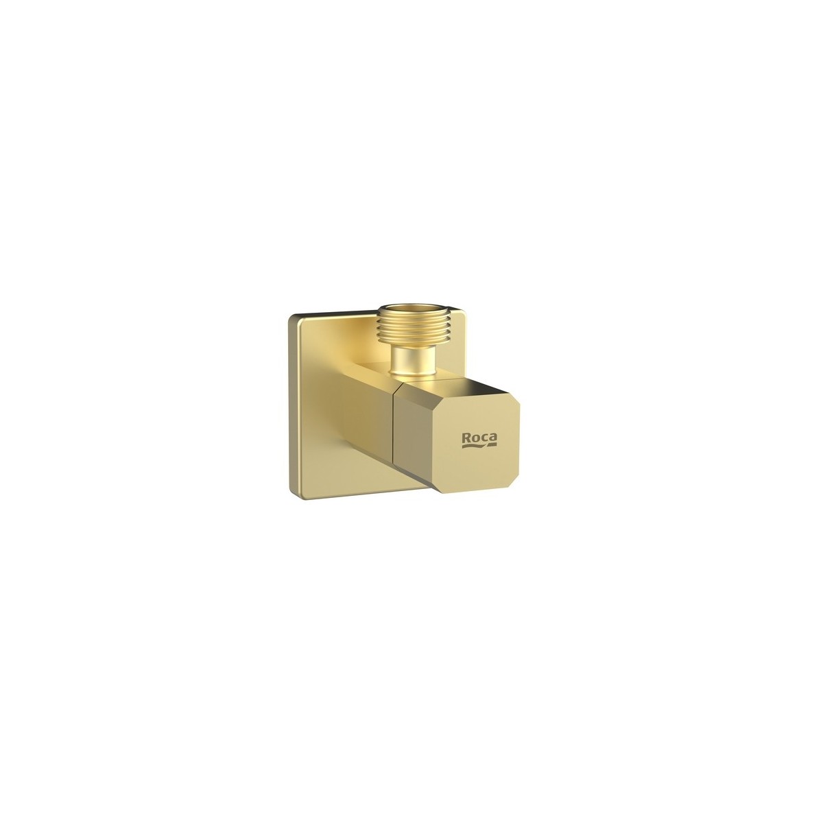 Robinet d’arrêt équerre square tête céramique 1/2” pvd or brossé - ROCA A5251679VA 