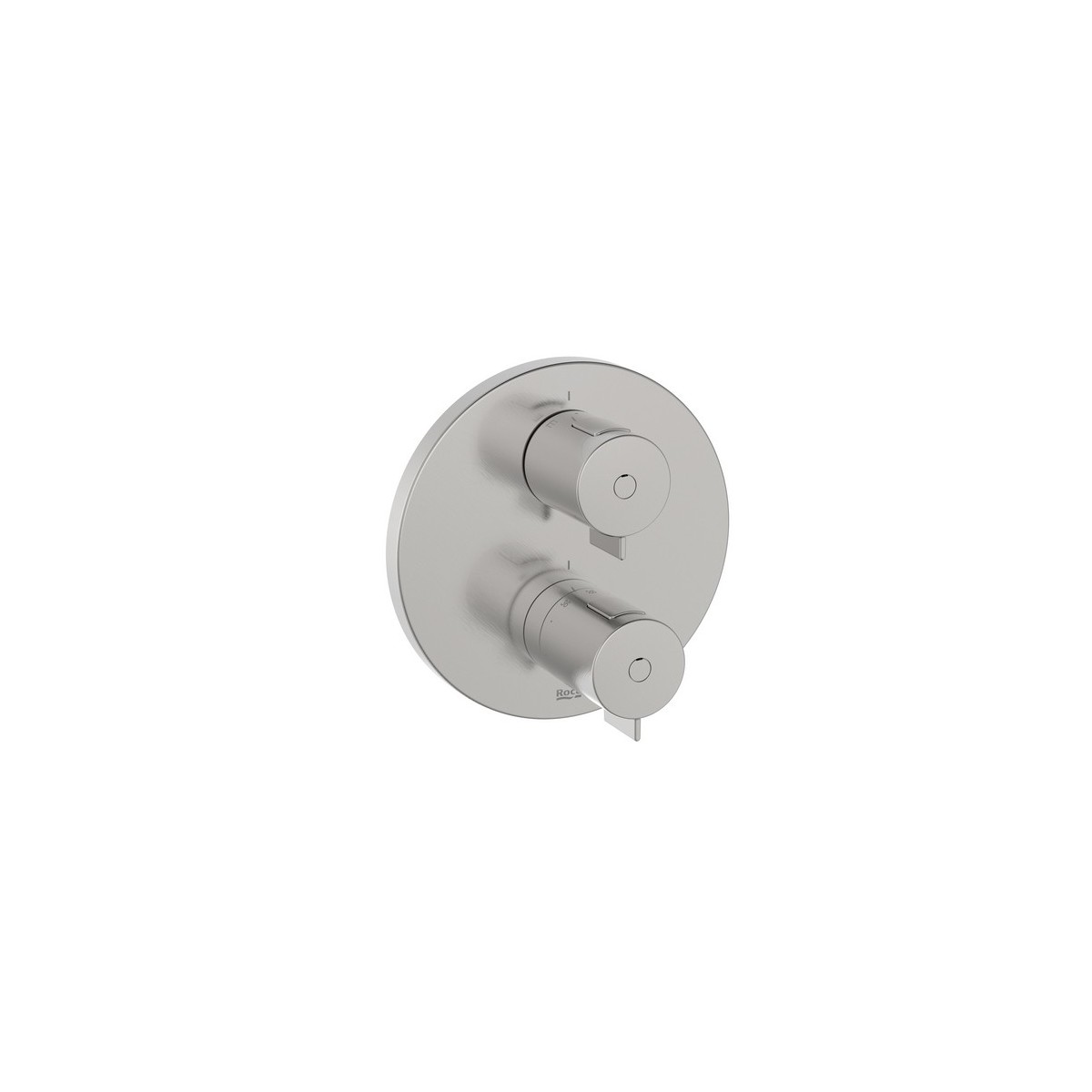 T-500 mitigeur thermostatique encastré 2 v avec inverseur pvd acier inoxydable - ROCA A5A0C18SM0 