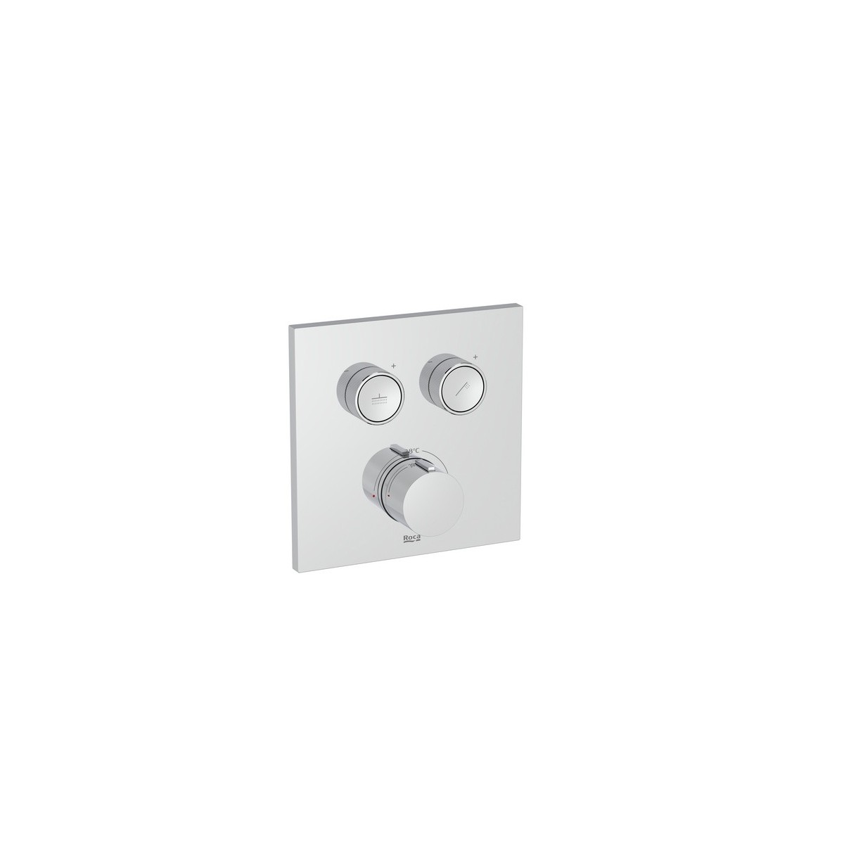 T-3000 square mitigeur thermostatique encastré b-d chromé - ROCA A5A2I09C00 