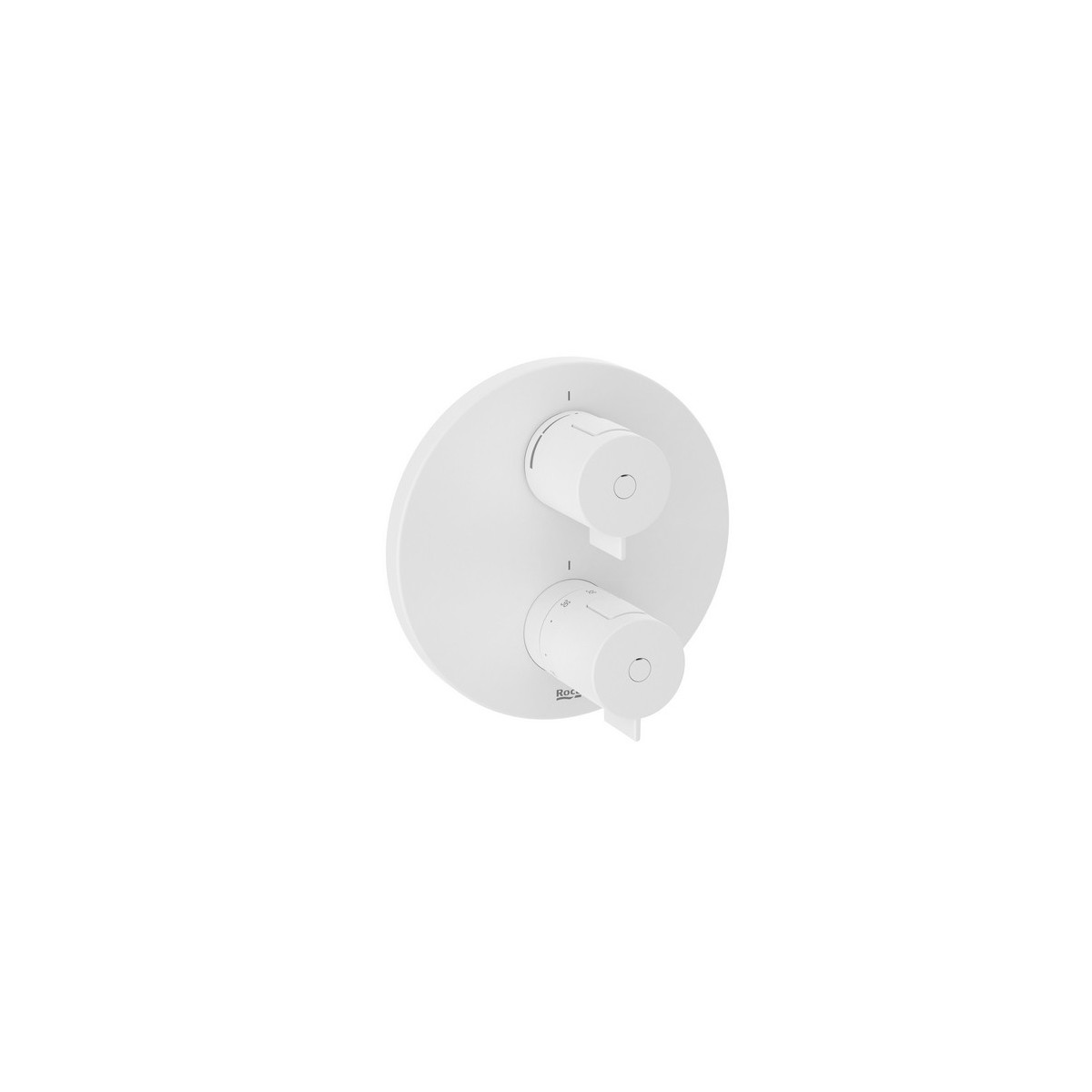 T-500 mitig thermostatique encastré 1 voie 1/2” installer avec rocabox blc mat - ROCA A5A2P18B00 