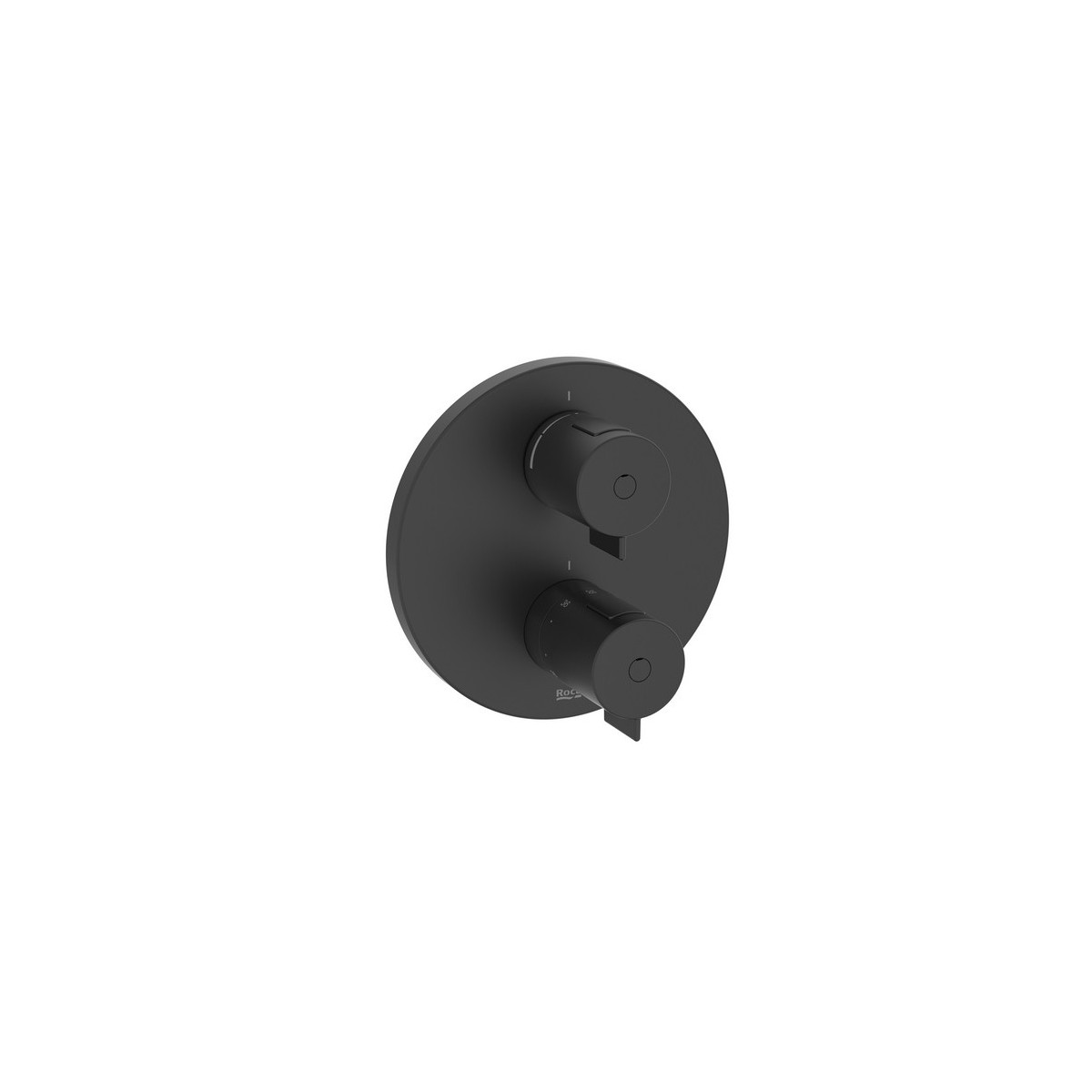 T-500 mitig thermostatique encastré 1 voie 1/2” installer avec rocabox noirmat - ROCA A5A2P18NB0 