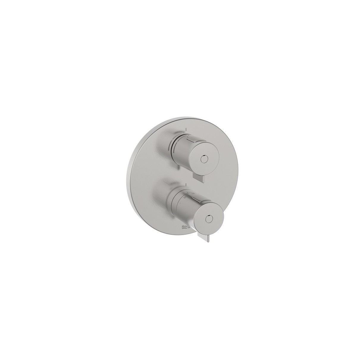 T-500 mitig therm encastré 1 voie 1/2” installer avec rocabox pvd acier - ROCA A5A2P18SM0 