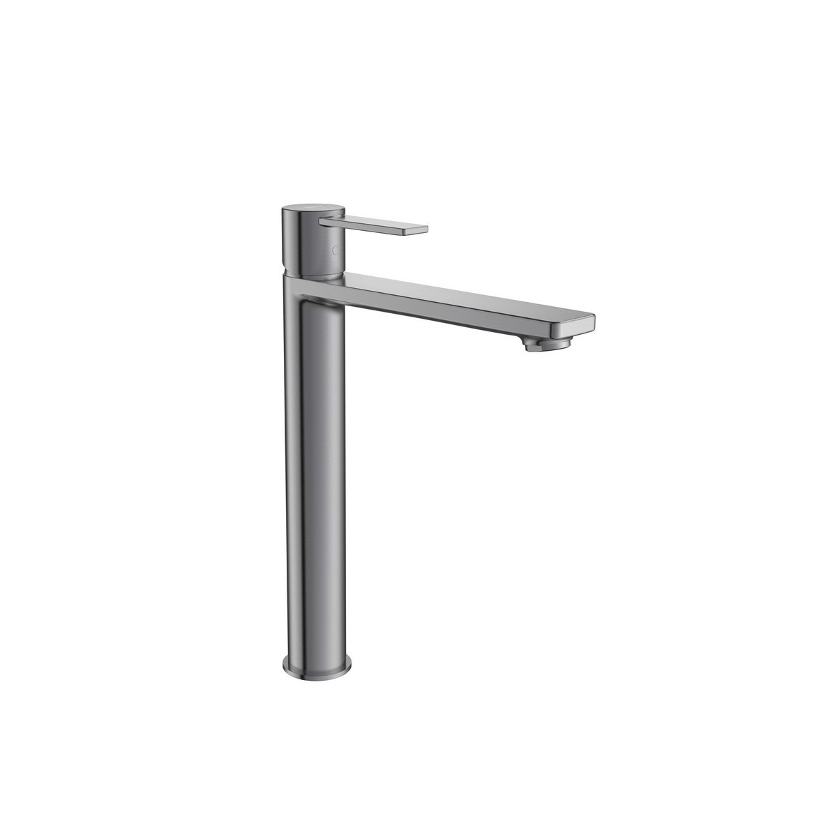 Targa mitigeur xl pour lavabo corps lisse avec flexibles graphite brossé - ROCA A5A345FGM0 