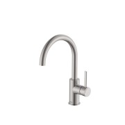 Ona mitigeur lavabo “l” avec poignée latérale corps lisse pvd acier inoxydable - ROCA A5A4A9ESM0 