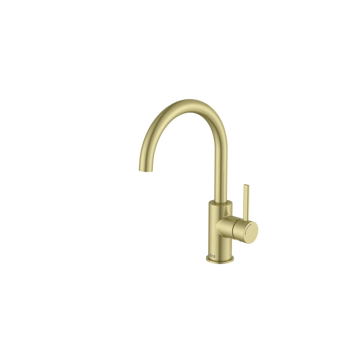 Ona mitigeur lavabo “l” avec poignée latérale corps lisse pvd or brossé - ROCA A5A4A9EVA0 