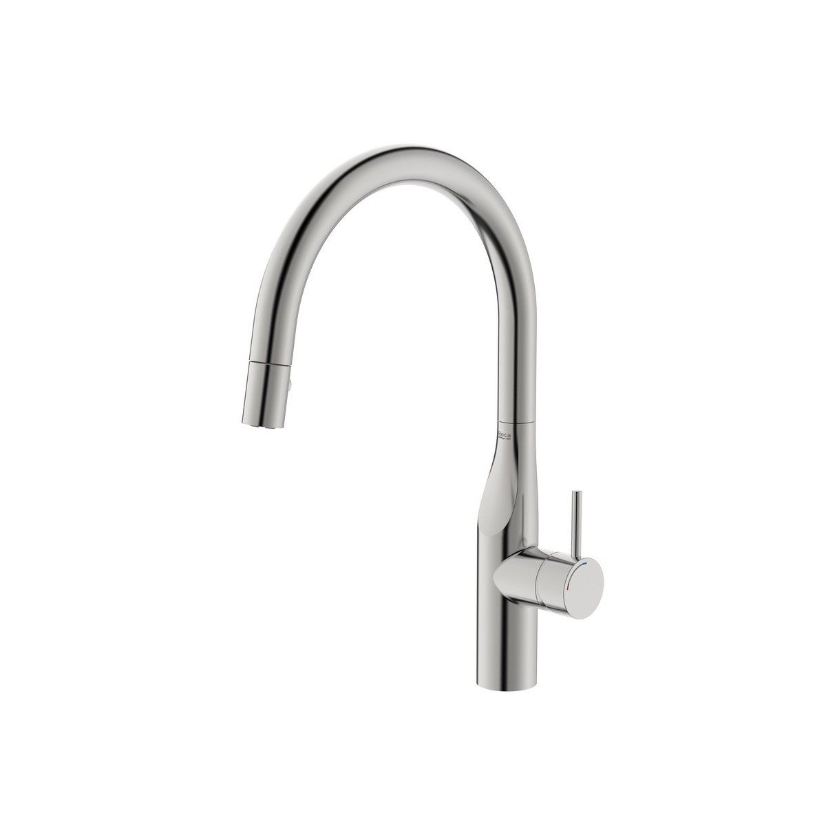 Glera mit évier bec tube mobile incurvé douch extract 2f pvd acier inoxydable - ROCA A5A814DSM0 