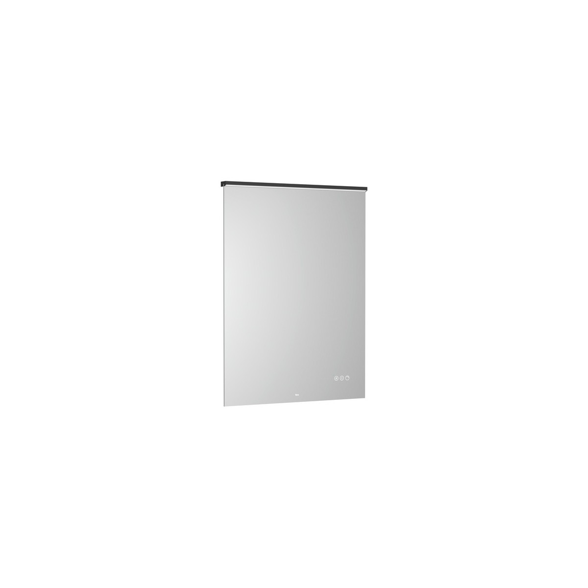 Mirai confort miroir avec cadre métallique noir et éclairage led 600x800 - ROCA A812455485 