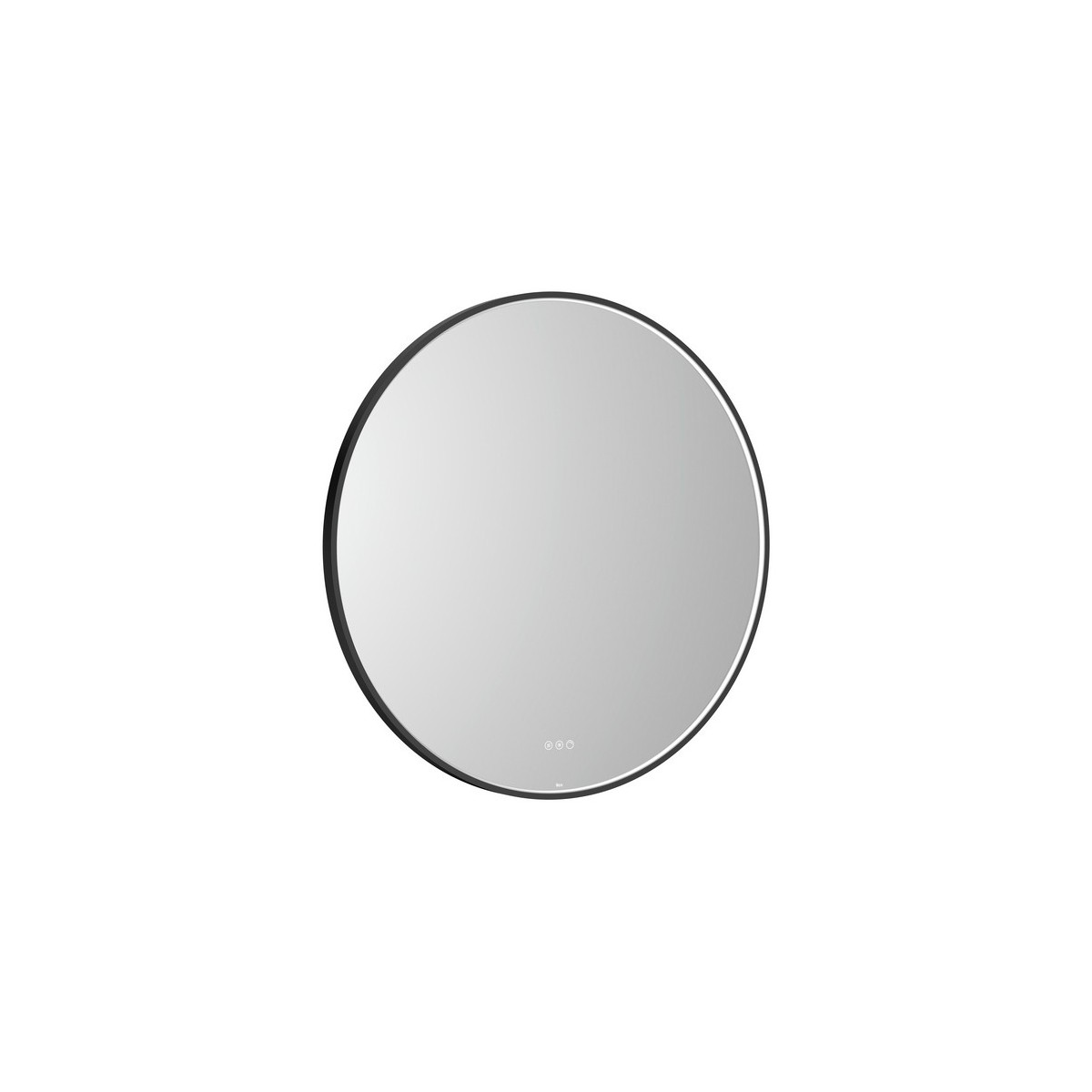 Mirai confort miroir ø1000 avec cadre métallique noir et éclairage led - ROCA A812459485 