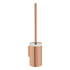 Hotel's round porte-balayette à fixer au mur cuivre brossé - ROCA A817587RM0 