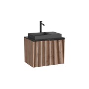 Horizon unik meuble 1 tiroir 700 + plan noir + vasque 600x380 mm noire mate - ROCA A851954553 