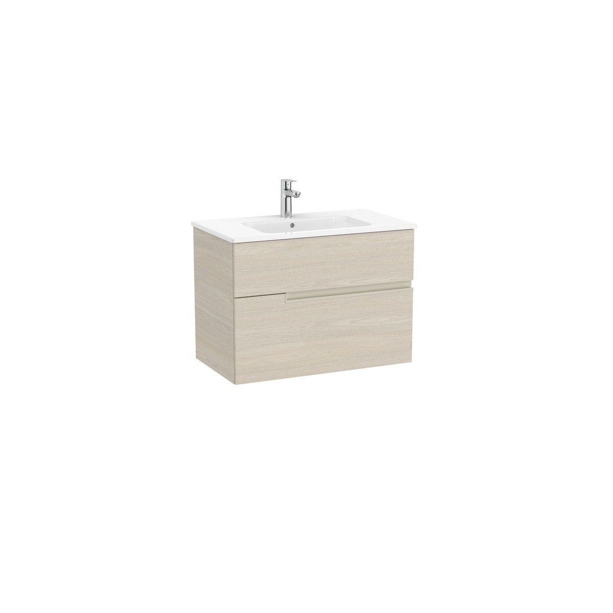 Victoria-n unik (meuble+lavabo) 2 tiroirs 800 mm frêne clair - ROCA A852097541 