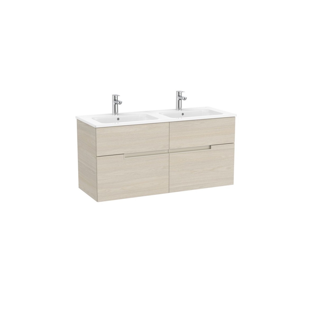 Victoria-n unik (meuble+lavabo) 4 tiroirs 1200 mm frêne clair - ROCA A852099541 