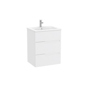 Victoria-n unik (meuble+lavabo) 3 tiroirs droite 600 mm blanc mat - ROCA A852100509 