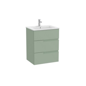Victoria-n unik (meuble+lavabo) 3 tiroirs droite 600 mm vert sauge - ROCA A852100564 