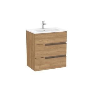 Victoria-n unik (meuble+lavabo) 3 tiroirs 700 mm noyer - ROCA A852101517 