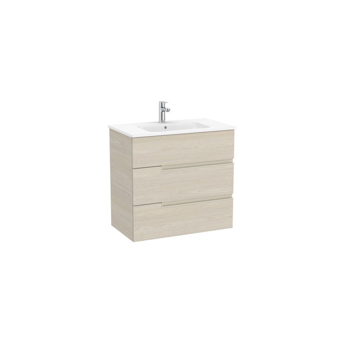 Victoria-n unik (meuble+lavabo) 3 tiroirs 800 mm frêne clair - ROCA A852102541 