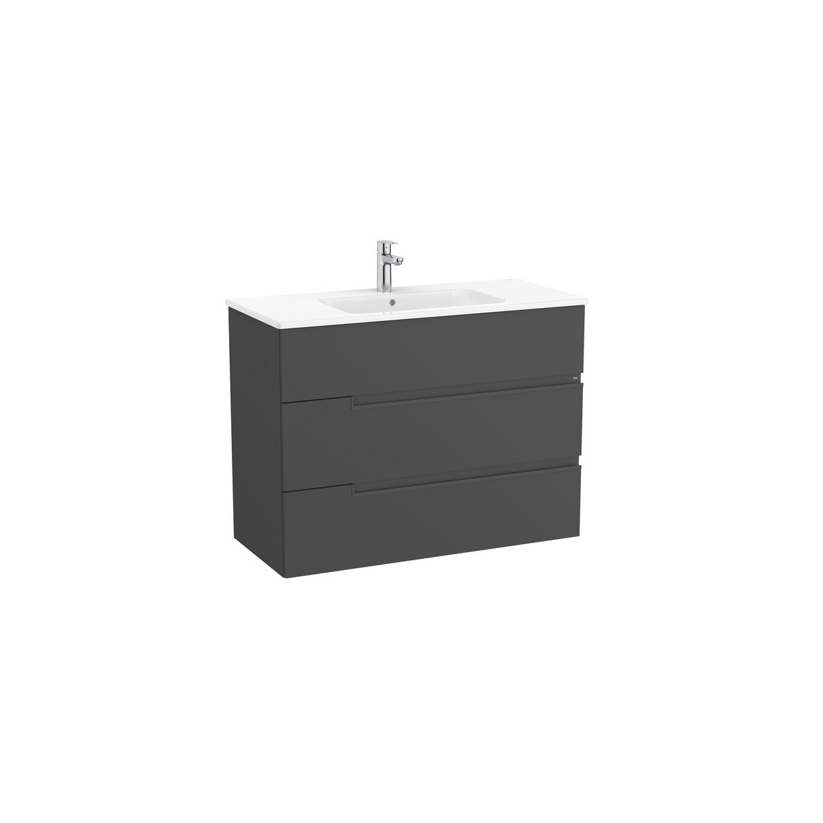 Victoria-n unik (meuble+lavabo) 3 tiroirs 1000 mm onyx - ROCA A852103531 