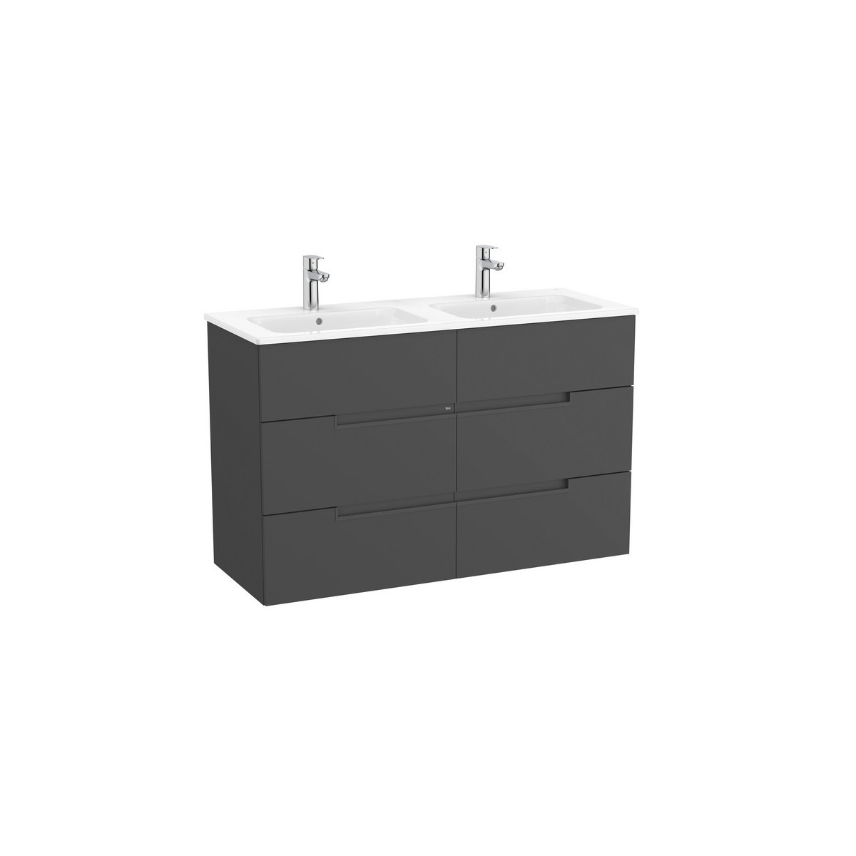 Victoria-n unik (meuble+lavabo) 6 tiroirs 1200 mm onyx - ROCA A852104531 