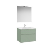 Victoria-n pack (meuble+lavabo+miroir+applique) 2 tiroirs 700 mm vert sauge - ROCA A852106564 
