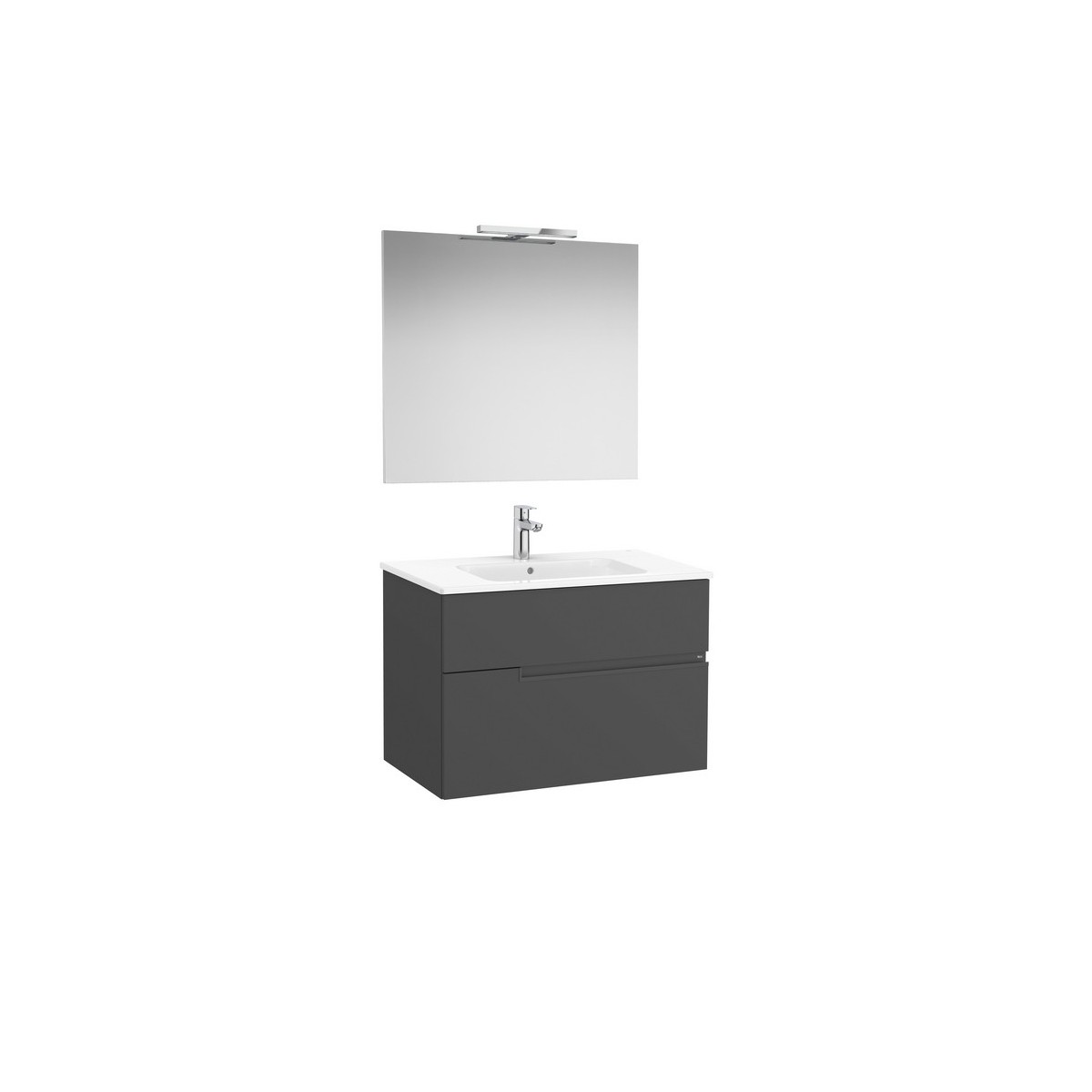 Victoria-n pack (meuble+lavabo+miroir+applique) 2 tiroirs 800 mm onyx - ROCA A852107531 