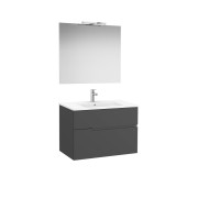 Victoria-n pack (meuble+lavabo+miroir+applique) 2 tiroirs 800 mm onyx - ROCA A852107531 