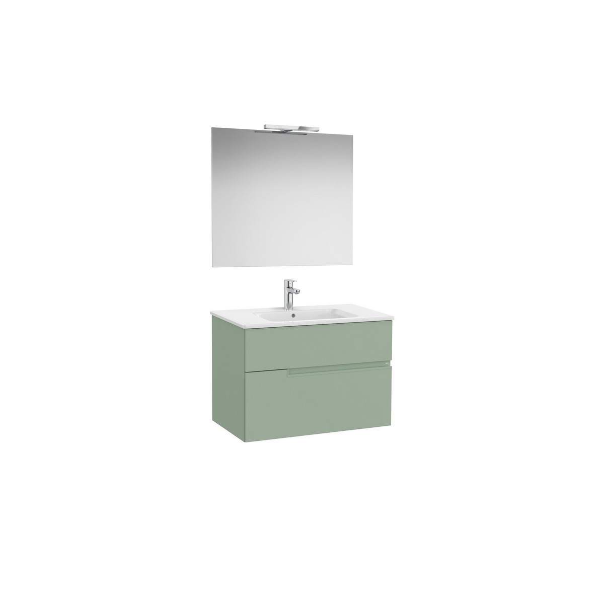Victoria-n pack (meuble+lavabo+miroir+applique) 2 tiroirs 800 mm vert sauge - ROCA A852107564 