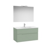 Victoria-n pack (meuble+lavabo+miroir+applique) 2 tiroirs 1000 mm vert sauge - ROCA A852108564 