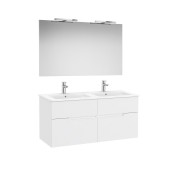 Victoria-n pack (meuble+lavabo+miroir+appliques) 4 tiroirs 1200 mm blanc mat - ROCA A852109509 