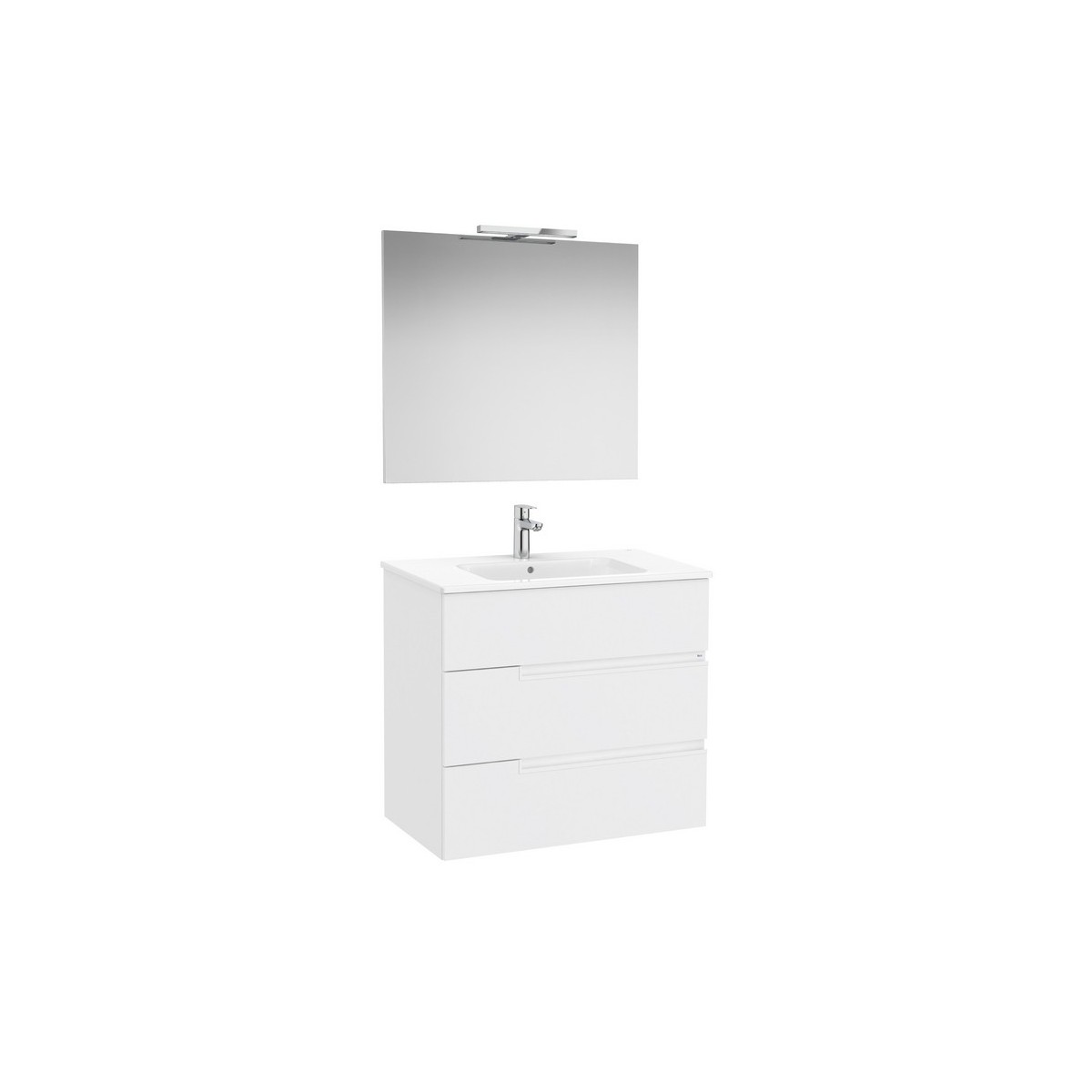 Victoria-n pack (meuble+lavabo+miroir+applique) 3 tiroirs 800 mm blanc mat - ROCA A852112509 