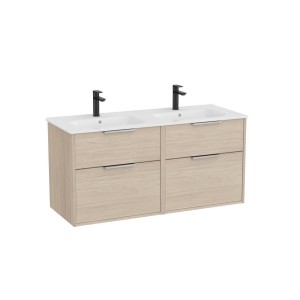 Optica unik 4 tiroirs et lavabo porcelaine 1200 mm frêne clair - ROCA A852455541 