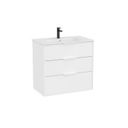 Optica unik 3 tiroirs et lavabo porcelaine 800 mm blanc mat - ROCA A852457509 