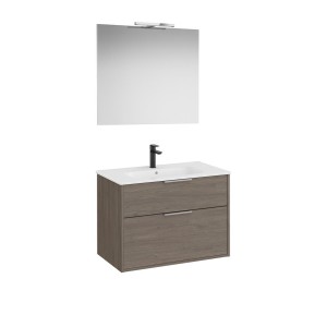 Optica pack 2 tiroirs 800 mm chêne foncé - ROCA A852461537 