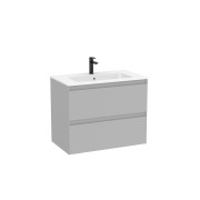 Tenue unik (meuble + lavabo plan procelaine) 2 tiroirs 800mm perle mat - ROCA A852486530 