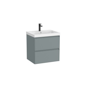 Linea unik (meuble+lavabo) 2 tiroirs 60 cm bleu polaire - ROCA A852488596 