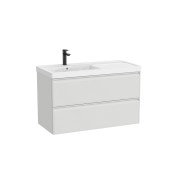 Linea unik (meuble+lavabo asymétrique à gauche) 2 tiroirs 1000 cm gris pierre - ROCA A852490514 