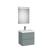 Linea pack (meuble+lavabo+miroir eidos) 2 tiroirs 60 cm bleu polaire - ROCA A852494596 
