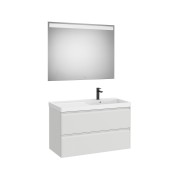 Linea pack (meuble+lav asymétrique droite+miroir eidos) 2 tiroirs 1000 mm gris - ROCA A852498514 