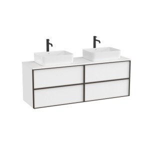 Inspira meuble 4 tiroirs pour vasques à poser 1600 mm blanc mat - ROCA A852523509 