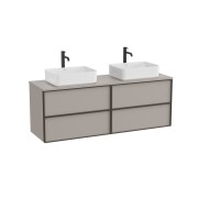 Inspira meuble 4 tiroirs pour vasques à poser 1600 mm gris mat - ROCA A852523510 