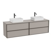 Inspira meuble 4 tiroirs pour vasques à poser 2000 mm gris mat - ROCA A852524510 