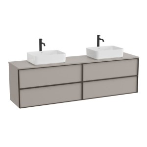 Inspira meuble 4 tiroirs pour vasques à poser 2000 mm gris mat - ROCA A852524510 