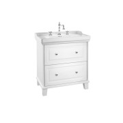 Carmen unik meuble 2 tiroirs + lavabo 3 trous 800mm blanc mat - ROCA A852534509 