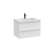 Volia unik meuble 2 tiroirs blanc mat et lavabo en céramique blanc mat 800 mm - ROCA A852536509 