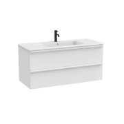 Volia unik meuble 2 tiroirs blanc mat et lavabo en céramique blanc mat 1200 mm - ROCA A852538509 