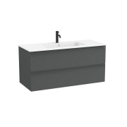 Volia unik meuble 2 tiroirs onyx mat et lavabo en céramique blanc mat 1200 mm - ROCA A852538531 
