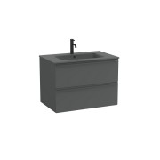 Volia unik meuble 2 tiroirs onyx mat et lavabo en céramique onyx mat 800 mm - ROCA A852540531 