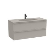 Volia unik meuble 2 tiroirs gris mat et lavabo en céramique gris mat 1200 mm - ROCA A852542510 