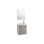 Mini pack meuble + lave-mains + miroir 450mm gris sable texture - ROCA A855865156 