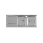 Victoria 120ei évier inox 2 cuves 1 égouttoir à gauche 1200x490x155 mm - ROCA A874121A01 