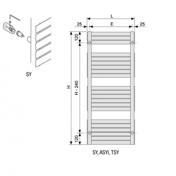 Sèche-serviette ACOVA - RÉGATE électrique 1000W TSX-100-050 - Vita Habitat